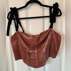 Cider Corset Velour Top